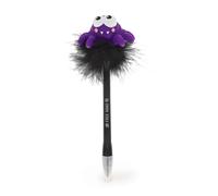 Legami – Stylo à bille Halloween 2025, araignée lumineuse, encre gel noire, pour enfants et adultes