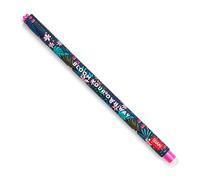 LEGAMI Stylo à encre thermosensible turquoise gel effaçable - diamètre : 0,8 cm - Motif floral - bille à encre à l'extrémité du stylo- abîme pas le papier - diamètre de la pointe : 0,7 mm
