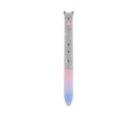 Legami - Stylo bicolore, thème Kitty, encre bleue et rose, Click&Clack, idéal pour l'école, le bureau et la maison, bicolore, pointe de 1 mm de diamètre