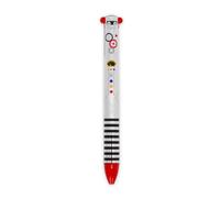Legami - Stylo bicolore, thème Robot, encre noire et rouge, Click&Clack, idéal pour l'école, le bureau et la maison, bicolore, pointe de 1 mm de diamètre