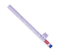 LEGAMI - Stylo gel avec animal décoratif Lovely Friends, thème Hippo, évite de rouler, encre bleue, animal amovible et recombinable, pointe 0,5 mm