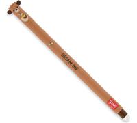 Legami - Stylo gel effaçable, bille à l'extrémité pour enlever l'encre sans consommer la feuille, encre rouge thermosensible, diamètre de la pointe 0,7 mm, thème ourson, VEP0024