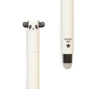 LEGAMI - Stylo gel effaçable, Pointe bille pour enlever l'encre sans consommer la feuille, Encre thermosensible noire, diamètre de la pointe 0,7 mm, Thème Panda
