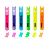 Legami – Lot de 6 mini-surligneurs Teddy's Mood – Pack de 1