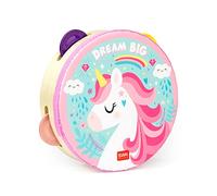 Legami - Tambourin pour Enfants, avec 4 hochets, améliore la Coordination, capacité motrice, Sens du Rythme, Ø 14,5 cm, thème Licorne