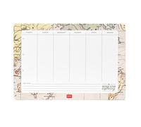 Legami - Tapis de souris & bloc-notes, Smart Notes, 25 x 17 cm, en papier, 80 g/m², thème Travel, fabriqué en Italie, 55 feuilles détachables, pour notes, presse-papiers, mémos, bureau et maison,