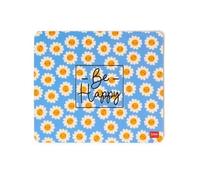 LEGAMI - Tapis de Souris, Tapis de Souris avec Surface en PVC Anti-poussière et Anti-éblouissement, Base en Caoutchouc antidérapante, Thème Daisy, 22,3 x 23,3 cm