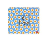LEGAMI - Tapis de Souris, Tapis de Souris avec Surface en PVC Anti-poussière et Anti-éblouissement, Base en Caoutchouc antidérapante, Thème Daisy, 22,3 x 23,3 cm