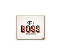 LEGAMI - Tapis de Souris, Tapis de Souris avec Surface en PVC Anti-poussière et Anti-éblouissement, Base en Caoutchouc antidérapante, Thème Boss, 22,3 x 23,3 cm