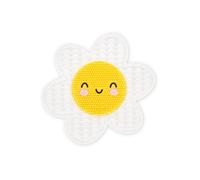 Legami - Tapis nettoyant pinceaux de maquillage - Brush it Off! - Pad pour nettoyer la brosse de maquillage, tampon en silicone pour cosmétiques avec ventouse, thème Daisy