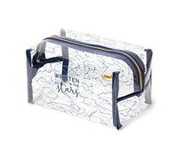 Legami - Trousse à maquillage Makeup Queen 18 x 14 cm en métal et TPU Tema Stars, grande capacité, fermeture éclair