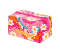 Legami - Trousse de Maquillage Queen en Métal et TPU Thème Daisy, Grande Capacité Fermeture à Glissière 18 x 14 cm Rose