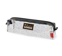 Legami - Trousse Transparente, pour Crayons, stylos surligneurs, Porte-Stylo Scolaire pour Enfants garçons et Adultes, Fermeture à glissière, Dimensions 19,5 x 5,5 x 5,5 cm, Blanc, Pratique