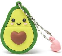 Legami - USB 3.0, 32GB, Ultra Fast, Soft PVC Coating, 4 x 4.8 cm, Avocado Theme