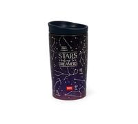 Legami - Vacuum Tumbler Hot & Cold, Verre Thermique, Léger et Durable, Bouchon avec Fermeture Hermétique, en Acier Inoxydable, Capacité 275 ML, pour Tous Les Types de Boissons, Thème Stars