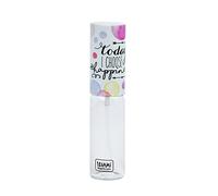 Legami - Vaporisateur rechargeable pour parfum 10 ml en verre et métal, Thème Happiness, 2 adaptateurs pour recharge, entonnoir, porte-parfum