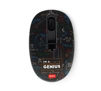 LEGAMI - Souris sans Fil avec récepteur USB Ultra Compact, Thème Genius, 3 Options de Vitesse, matériau ABS, Connexion sans Fil jusqu'à 10 m