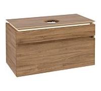 Legato Villeroy et Boch vasque B572L0RH 100x55x50cm, centre vasque, avec éclairage LED, Kansas Oak