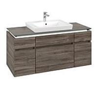 Legato Villeroy et Boch vasque B683L0RK 120x55x50cm, centre vasque, avec éclairage LED, Stone Oak