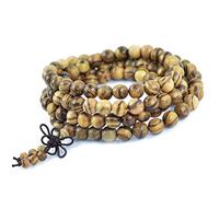 LeGDOr 1 Pc Bracelet vietnamien en Bois d'agar encens 108 Perles Perles de prière Bracelets de méditation Bijoux Bracelet en Bois Bracelets-6Mm