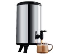 LEgdor Distributeur De Boissons Isotherme en Acier Inoxydable, Grande Capacité avec Robinet, Distributeur De Boissons Chaudes Et Froides, pour Thé Au Lait, Café, Parfait pour Un Usage Commercial,6L