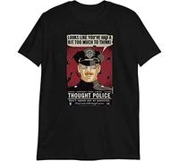 lege T-shirt à manches courtes pour homme Thought Police 1984 George Orwell Noir, Noir , XL