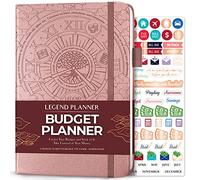 Legend Budget Planner - Livre d'organisation financière, compte d'argent et suivi des dépenses - Journal pour budget mensuel domestique (or rose)