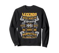 Legend February 1951 Vintage 75th Birthday Tees Made in 1951 Sweatshirt