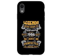 Legend February 1986 Vintage 40th Birthday Tees Made in 1986 Coque pour iPhone XR