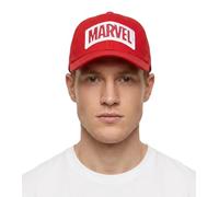 LEGEND ICON Casquette Snapback Baseball Marvel Logo 3D Blanche Officielle - Unisex Ajustable avec Visière | Streetwear, Taille Unique, Rouge