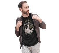 LEGEND ICON Men's Christmas T-Shirt - Cotton Round Neck Short Sleeve Tee - Regular Fit Xmas Shirt,Hogwarts Yule Ball Magic Design_Black,XX-Large