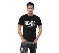 AC/DC Legend Icon Officiel imprimé T-Shirt pour Homme Col Ras du Cou Manches Courtes Coton Coupe régulière,Black in Black_Noir, Taille XS