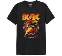 Legend Icon Officiel AC/DC imprimé T-Shirt pour Homme Col Ras du Cou Manches Courtes Coton Coupe régulière,1981 for Those Who About to Rock_N,Taille L