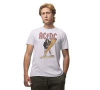 Legend Icon Officiel AC/DC imprimé T-Shirt pour Homme Col Ras du Cou Manches Courtes Coton Coupe régulière,High Voltage_W,Taille L