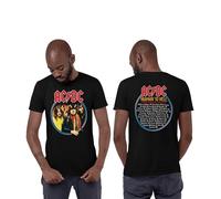 Legend Icon Officiel AC/DC imprimé T-Shirt pour Homme Col Ras du Cou Manches Courtes Coton Coupe régulière,Tour Highway to Hell_N,Taille M