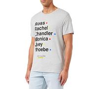 Legend Icon Officiel Friends imprimé T-Shirt pour Homme Col Ras du Cou Manches Courtes Coton Coupe régulière,Names_GM, Taille XL
