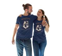 LEGEND ICON Officiel Harry Potter Hogwarts imprimé T-Shirt pour Unisexe Col Ras du Cou Manches Courtes Coton Coupe régulière,Hogwarts School of Witchcraft Wizardry_Navy,XXL