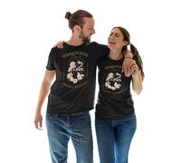 LEGEND ICON Officiel Harry Potter Hogwarts imprimé T-Shirt pour Unisexe Col Ras du Cou Manches Courtes Coton Coupe régulière,Hogwarts School of Witchcraft Wizardry_Black,Medium