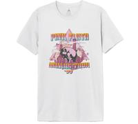 Legend Icon Officiel Pink Floyd imprimé T-Shirt pour Homme Col Ras du Cou Manches Courtes Coton Coupe régulière,Pink Animal Tour_Blanc,S