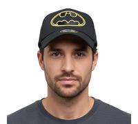 LEGEND ICON Officielle DC Comics Batman avec Logo Embroiderie Snapback Baseball Cap - Unisex Casquette | Adjustable Hat with Visor | Streetwear,One Size,Black