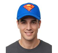 Legend Icon Officielle DC Comics Superman Baseball - Logo Snapback Baseball Cap - Unisex Casquette | Adjustable Hat with Visor | Streetwear,One Size,Bleu