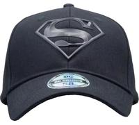 DC Comics Superman Casquette de Baseball en Caoutchouc Noir, Noir, Taille Unique