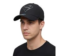 Legend Icon Officielle DC Comics Superman Logo Rubber Snapback Baseball Cap - Unisex Casquette | Adjustable Hat with Visor | Streetwear,One Size,Noir