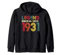 Legend Mars 1931 95ème Anniversaire Hommes Femmes 95 Ans Sweat à Capuche