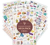 Legend Mega Lot de 1 900 petits autocollants pour planificateur, journal et calendrier - Esthétiques, inspirants, saisonniers, dates, mois, vacances, bien-être et budget - Accessoires de planification