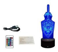 Legend of Zelda Veilleuse 3D Lampe de chevet, Chargement USB FONGWAN décoration de chambre G