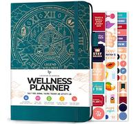 Legend Planner - Journal du bien-être et de l’alimentation - Journal quotidien de diététique, de santé et de fitness - Journal de style de vie - Durée 6 mois, format A5 - Sarcelle Foncé