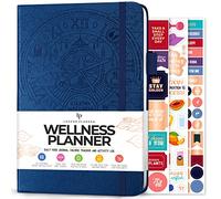 Legend Planner - Journal du bien-être et de l’alimentation - Journal quotidien de diététique, de santé et de fitness - Journal de style de vie - Durée 6 mois, format A5 - Bleu Mystique