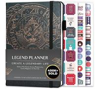 Legend Planner - Meilleur agenda hebdomadaire et calendrier mensuel pour augmenter la productivité, atteindre les objectifs et gérer le temps-maître - A5, non daté - Gris Mystique, Feuille d'or