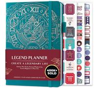 Legend Planner - Meilleur agenda hebdomadaire et calendrier mensuel pour augmenter la productivité, atteindre les objectifs et gérer le temps-maître - A5, non daté - Viride